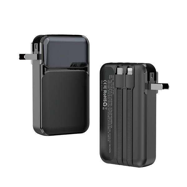High Capacity 3 in 1 Wall Charger Power Bank 10000mAh