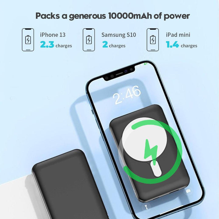 10000mAh Magnetic Wireless Power Bank Large Capacity Portable Batterie Externe - FASTSINYO