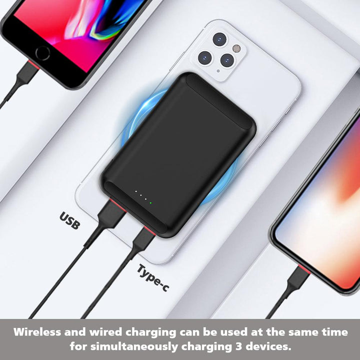 [Wholesale] Magnetic Wireless Power Bank 5000mAh Portable Charger - FASTSINYO