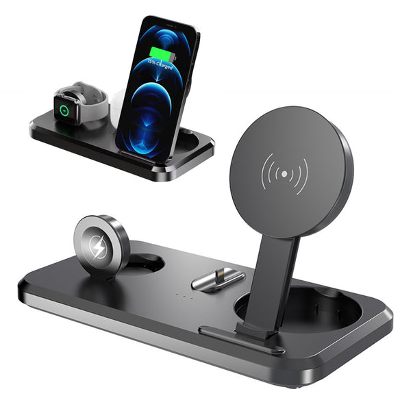 Foldable 3 in 1 Multifunctional 15W Desktop Wireless Charger Station