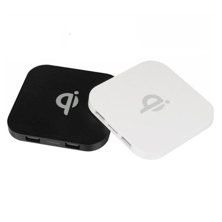 15W Square Qi Wireless Charger Pad for iPhone Samsung With USB Charging Port - FASTSINYO