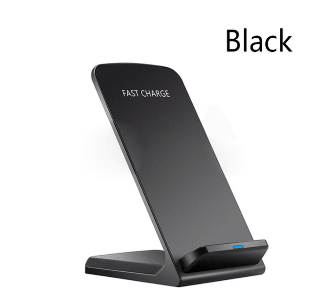 15W Vertical Dual Coil Qi Wireless Charger Stand Portrait & Landscape Phone Placement - FASTSINYO