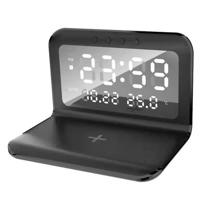 Plug-in electronic alarm clock wireless charging - FASTSINYO