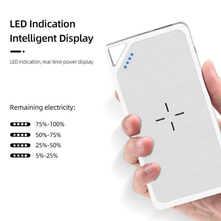 Large capacity power bank portable fast charge 10000mAh 18W led light usb charging - FASTSINYO