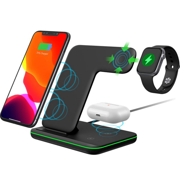 3 in 1 Multifunctional 15W Wireless Charger Vertical Station