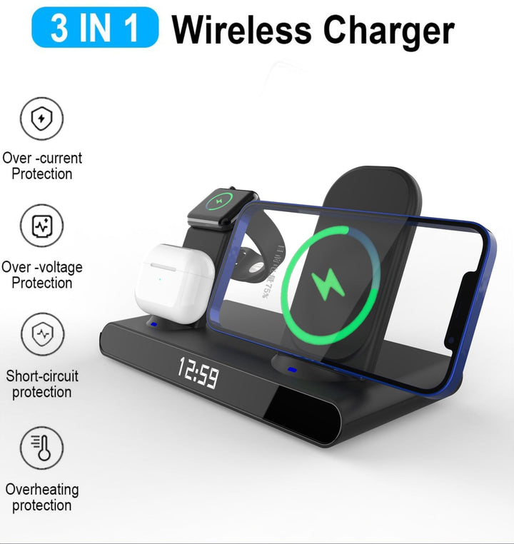 Multifunctional 3-in-1 Desktop Wireless Charger - FASTSINYO