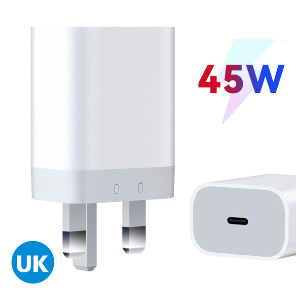 45W USB-C Fast Charge Wall Charger UK Standard