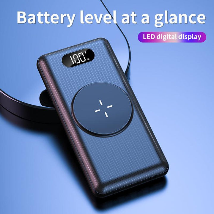 [Wholesale] Multifunctional Magnetic Power Bank Wireless 22.5W Super Fast Charging with Four Cables - FASTSINYO