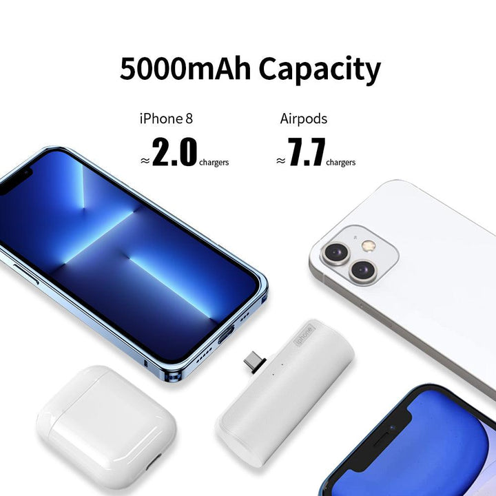 [Wholesale] Mini Power Bank 5000mAh Free Cable Charging Battery Pack Wireless - FASTSINYO