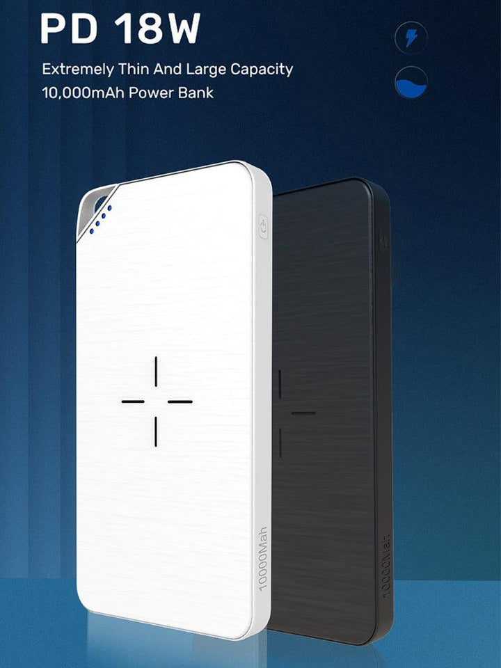 Large capacity power bank portable fast charge 10000mAh 18W led light usb charging - FASTSINYO