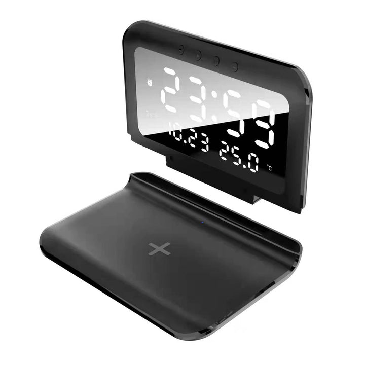 Plug-in electronic alarm clock wireless charging - FASTSINYO