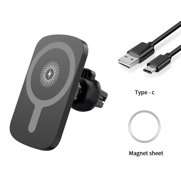 Magnetic Wireless Car Charger Air Vent Mount 360° Adjustable Auto-Alignment For iphone 12 & 13 Series - FASTSINYO