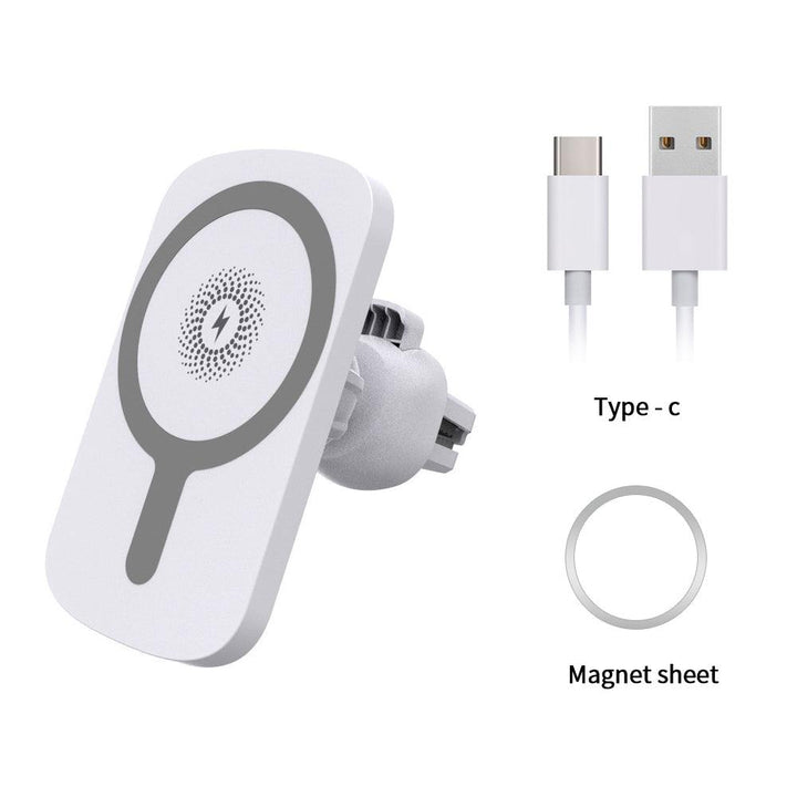 Magnetic Wireless Car Charger Air Vent Mount 360° Adjustable Auto-Alignment For iphone 12 & 13 Series - FASTSINYO