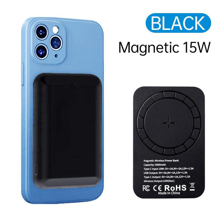 Portable Magnetic Wireless Power Bank 15W Fast Charging 5000mAh - FASTSINYO