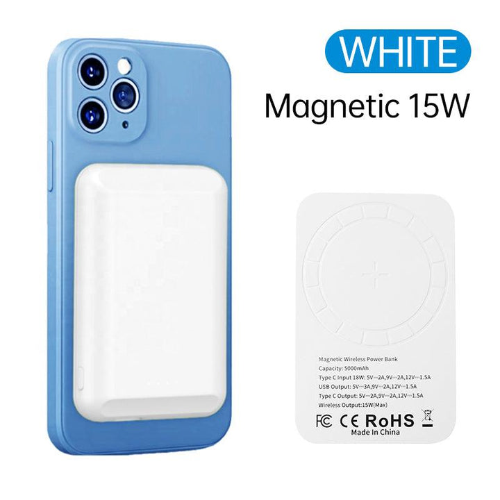 Portable Magnetic Wireless Power Bank 15W Fast Charging 5000mAh - FASTSINYO