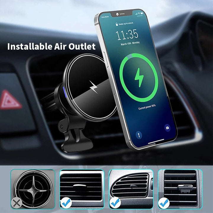 Round Acrylic Magnetic Car Wireless Charger - FASTSINYO