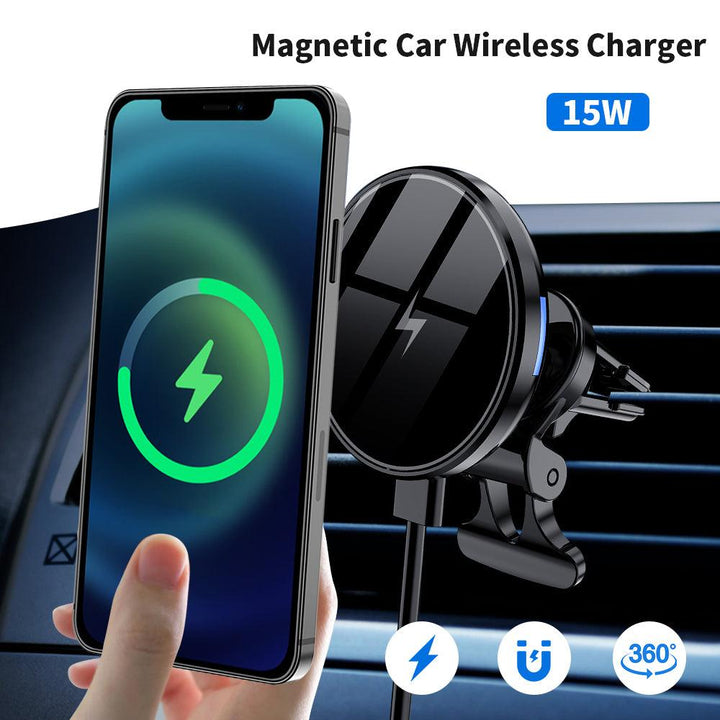 Round Acrylic Magnetic Car Wireless Charger - FASTSINYO