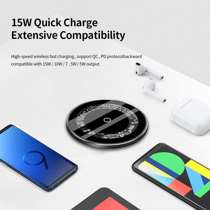 Transparent Technology Sense 15W Fast Wireless Charging Board - FASTSINYO