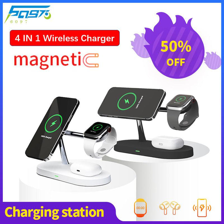 5 in 1 Magnetic Wireless Charger Stand Adjustable Night Light - FASTSINYO