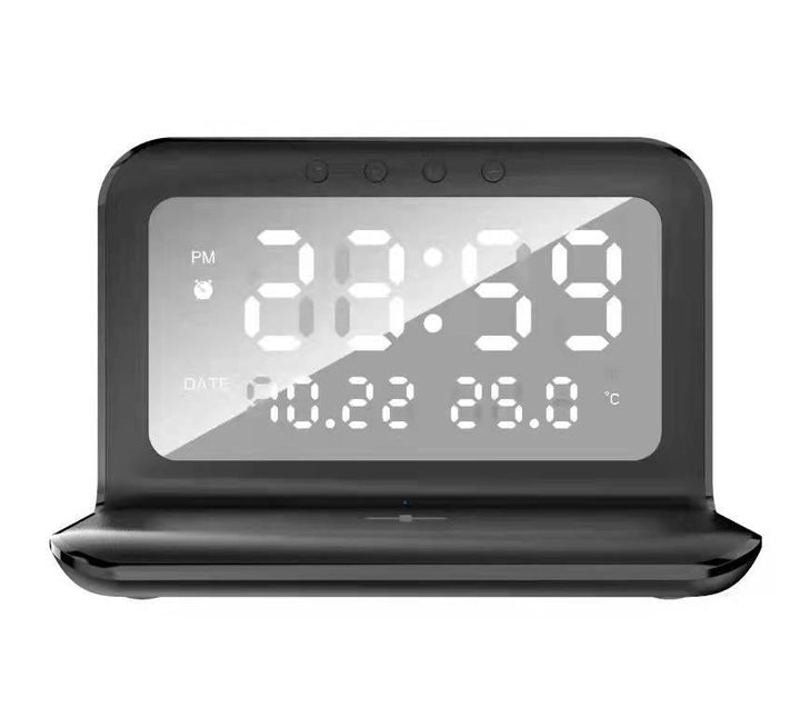 Plug-in electronic alarm clock wireless charging - FASTSINYO