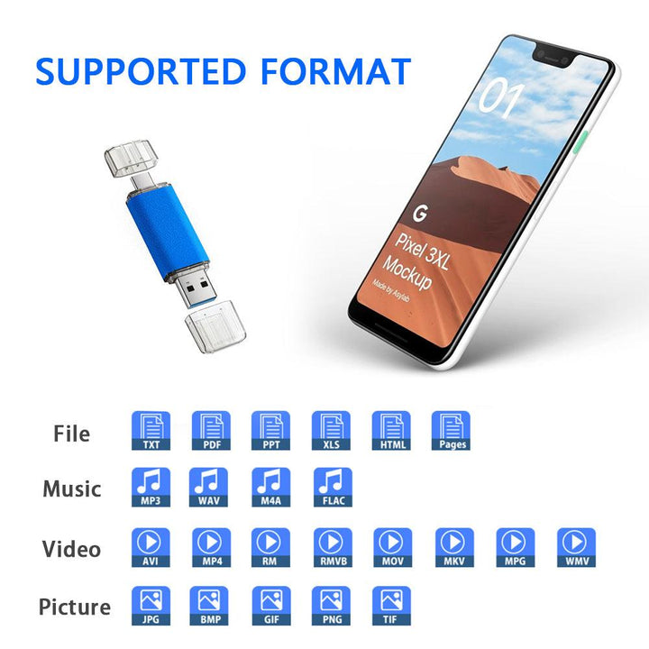 High Speed USB 3.0 OTG Dual Interface Computer Mobile Phone U Disk - FASTSINYO