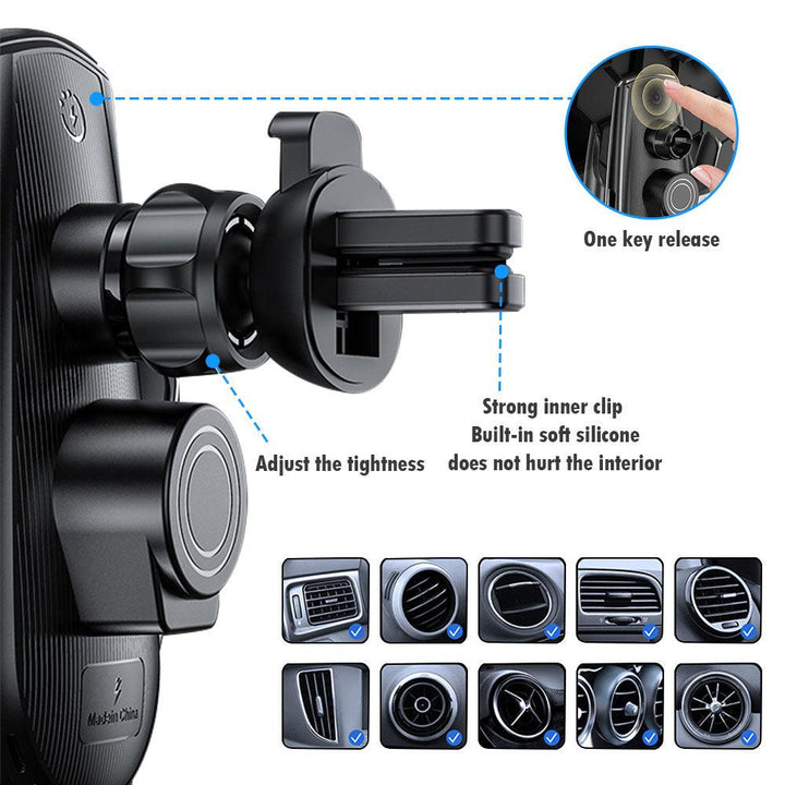 Infrared Induction Car Wireless Charger Automatic Clamping - FASTSINYO