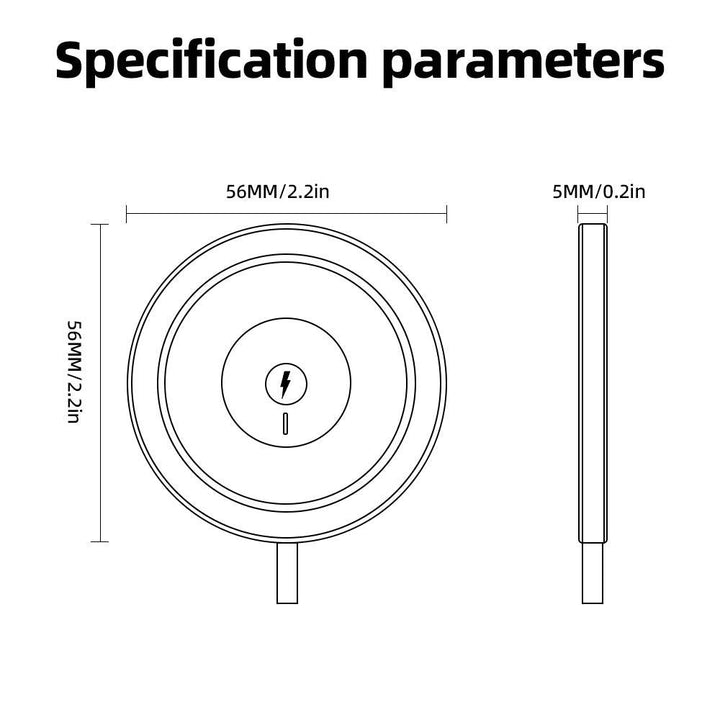 Mini Transparent Ultra Thin Magnetic Wireless Charging Pad for iPhone 12 13 14 Series - FASTSINYO