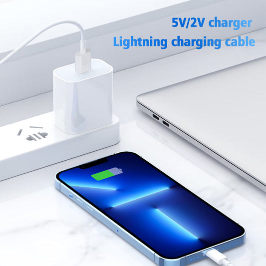 US Standard Lightning Charging Head With Charging Cable