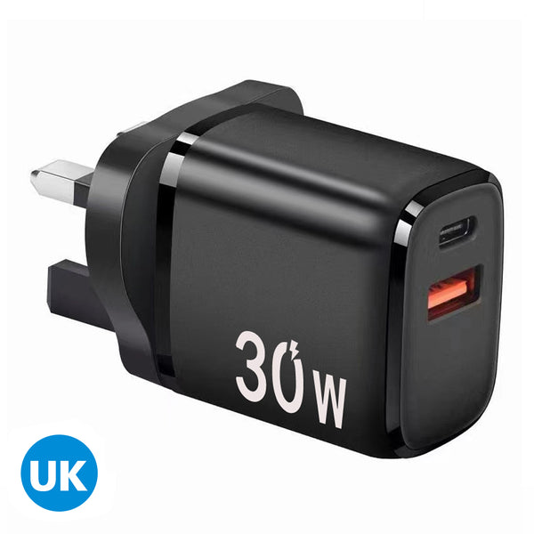 USB 30W Wall Charger UK Standard