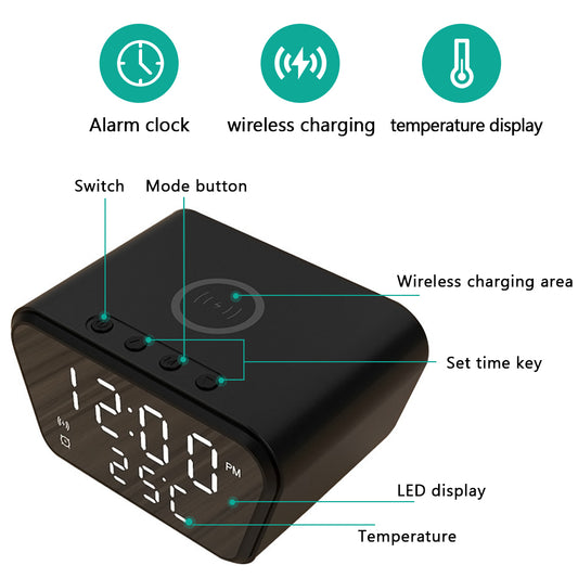 [Wholesale] Electronic clock desktop wireless charging